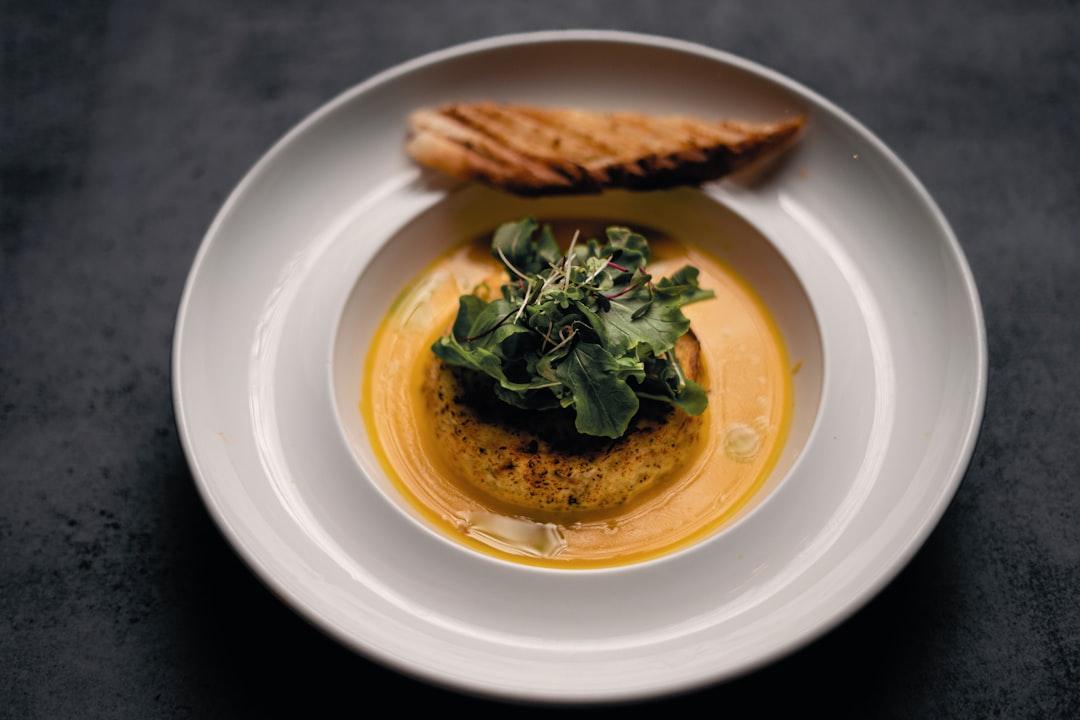 Butternut Squash Bisque with Sage Brown Butter — Soup recipe plated