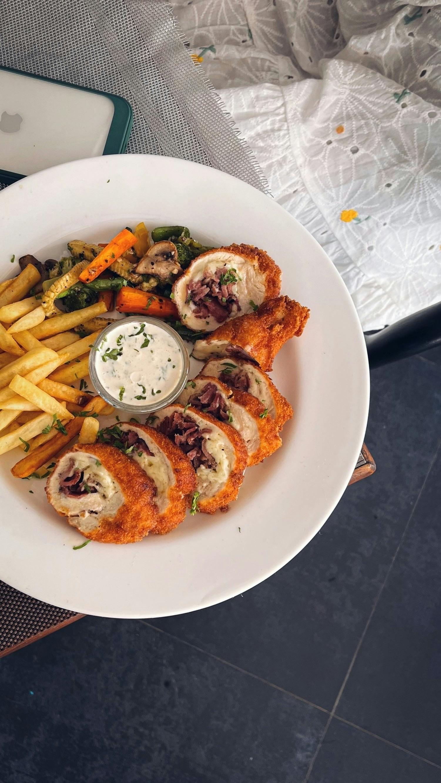 Chicken Kyiv (Котлета по-київськи) — chicken recipe plated