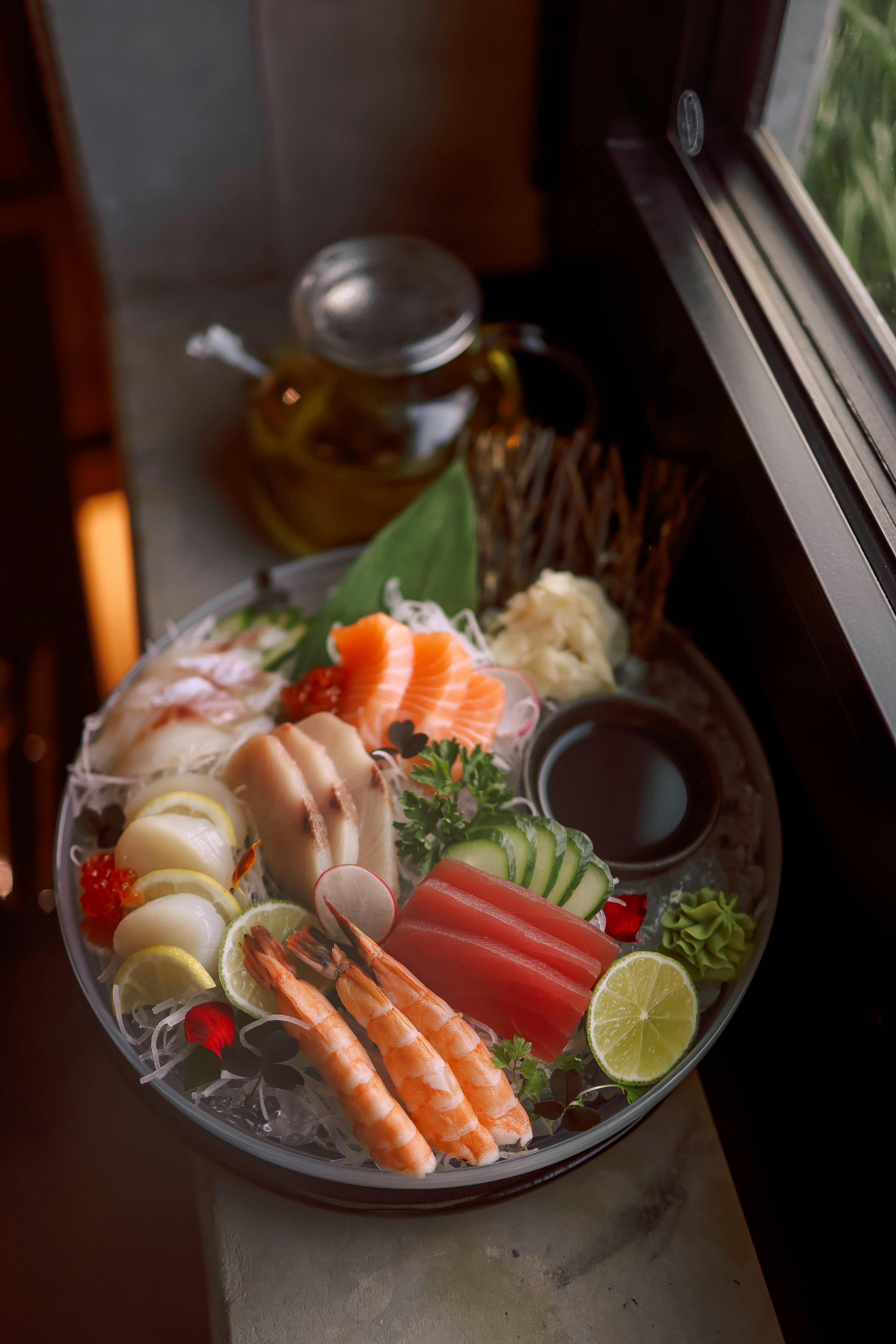 Sashimi Platter (Seasonal Fish Selection) — seafood recipe plated